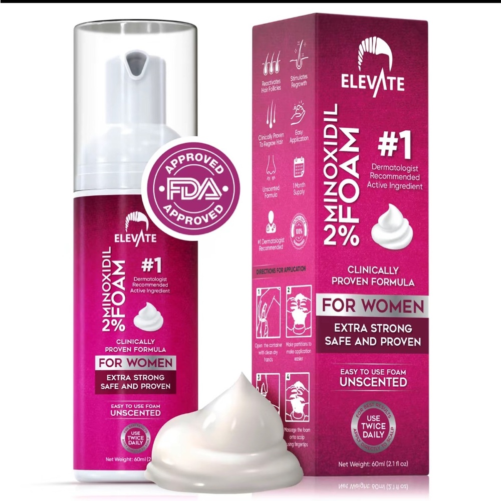Elevate Minoxidil Foam 2% Hair Growth for Women